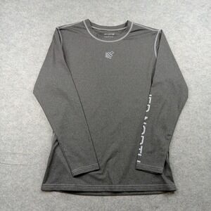 Jed North Shirt Mens Large Gray‎ Long Sleeve Athletic Stretch Top Gym Training